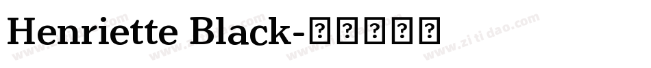 Henriette Black字体转换